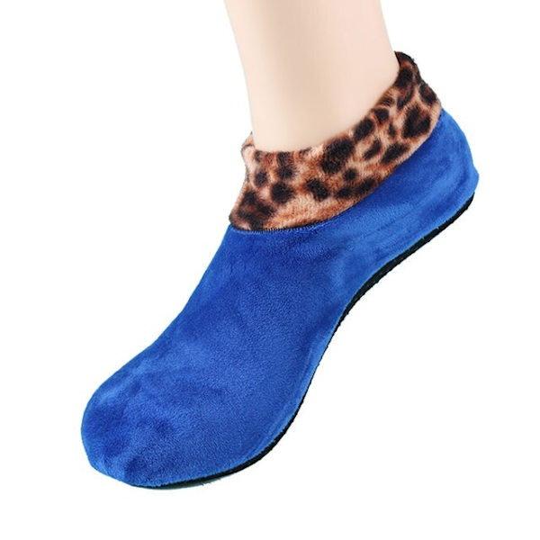 Män Kvinnor Tjocka Vinter Varma strumpor Halkfria inomhusgolv Mjuk Casual Slipper Strumpor Blue Female