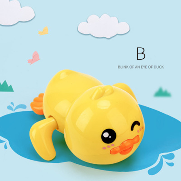 Baby en badleksak flytande tecknade ankor blink duck