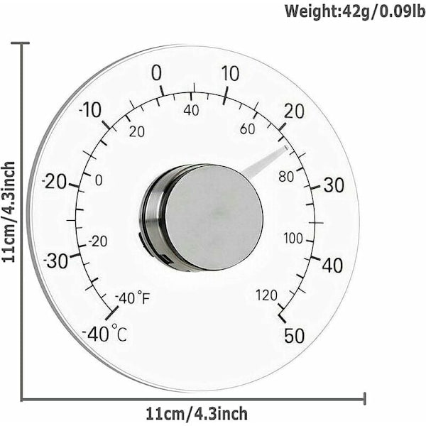 Fönstertermometer indendørs og udendørs, vejrtermometer