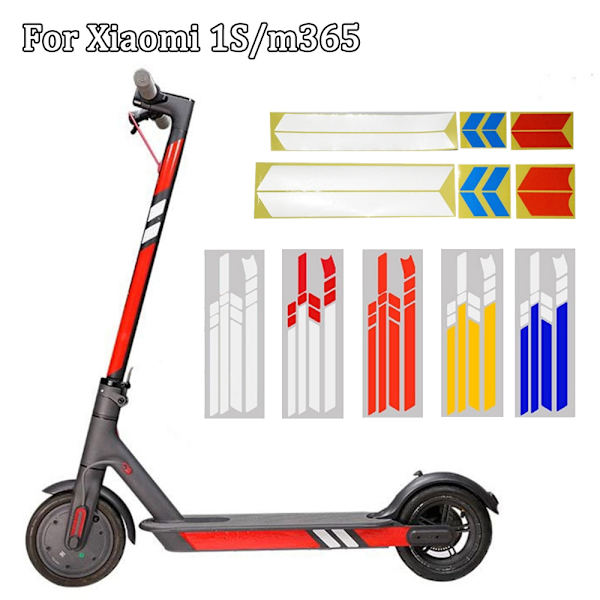Hjulnav-beskyttende reflekterende klistermærker til Xiaomi Mijia M365 elektrisk scooter Natsikkerhedsadvarselsmærkat 06