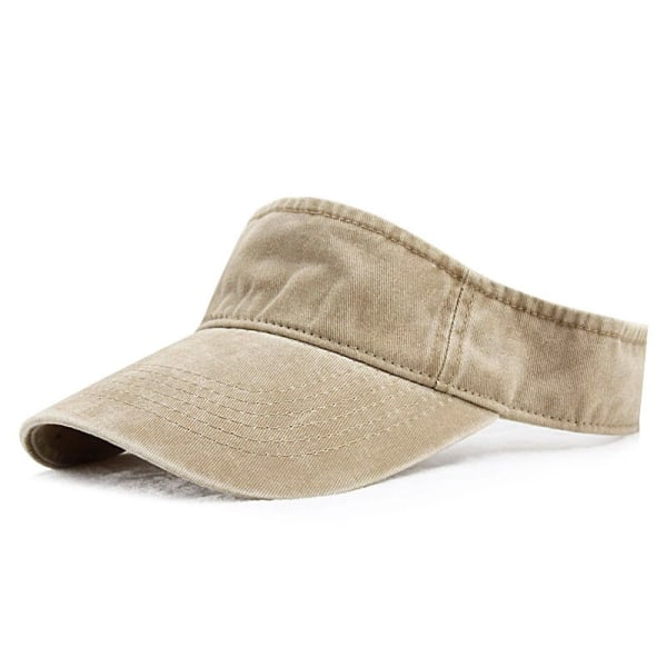 Visiirihattu Kevät Kesä Sports Sun Cap Unisex Säädettävä khaki 7cm(brim)