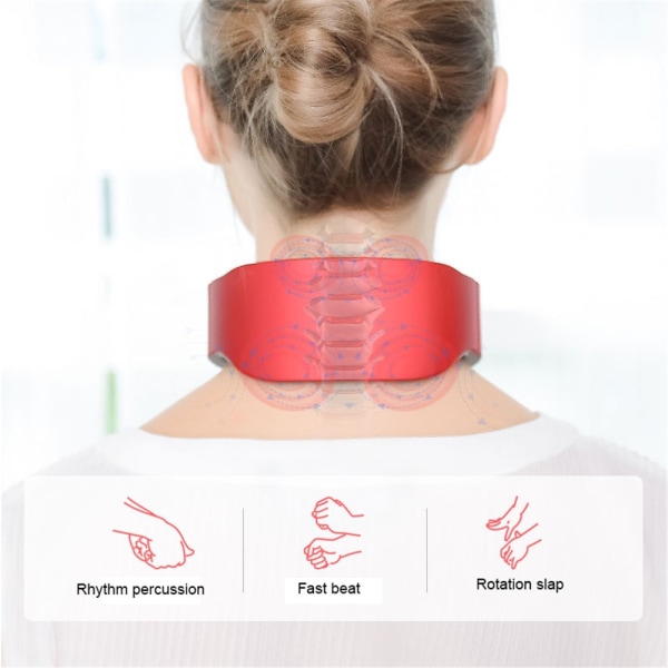 Smart halskotmassage Nack- och axelmassage red