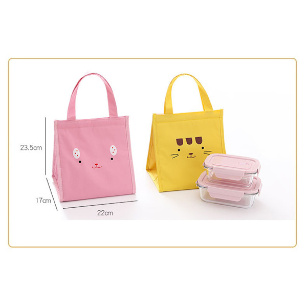 Termisk frokosttaske Dame Bærbare Tote Isolerede køletasker yellow 22*17*23.5cm