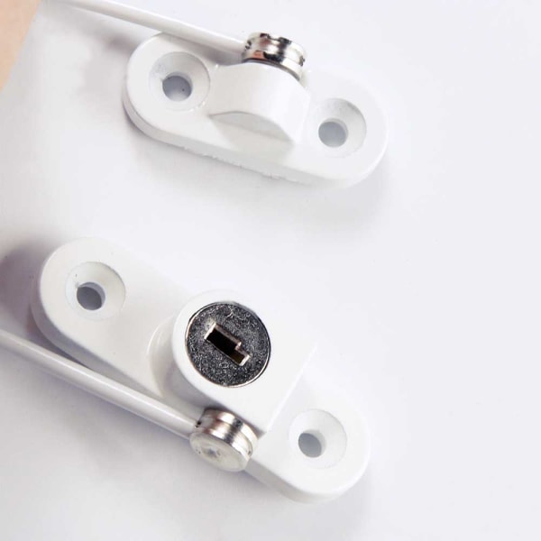4 Stk Baby Sikkerhedsvindue Låse Rustfri Børne Vindue Restrictor Spædbørns Sikkerhedslås White 4PCS
