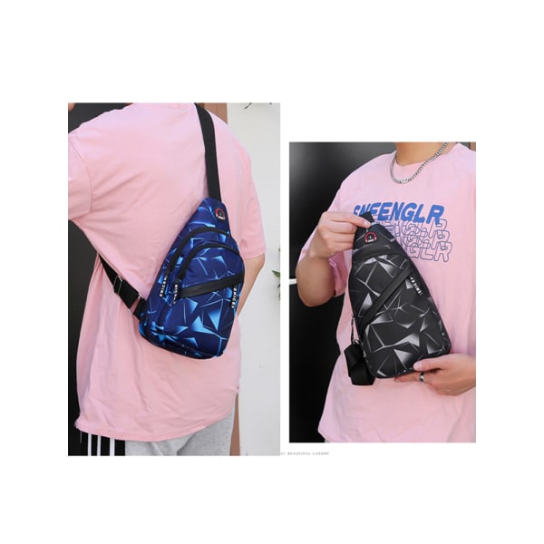 Crossbody-väska för män Kort reseväska red double layers