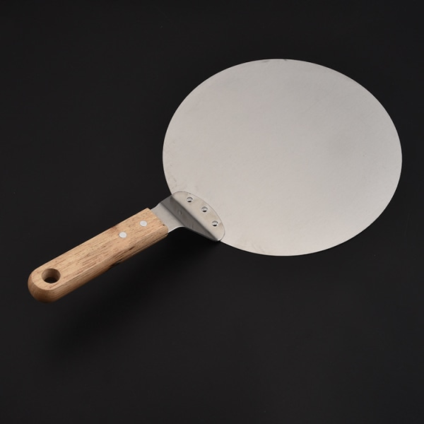 Pizza Peel Mela Pyöreä Kakku Lapio Leivontatyökalut Puukahva wood color 25.5*43.5 cm