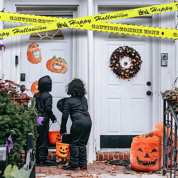 Halloween utomhusdekorationer pumpa plast M  2pcs