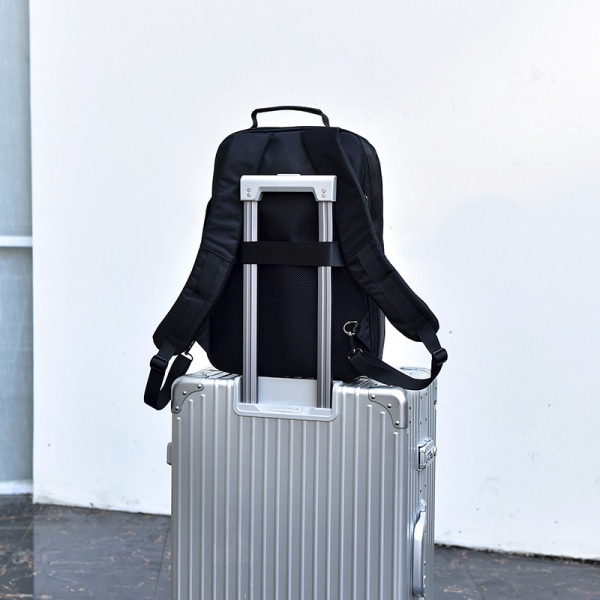 Ryggsäck Herr USB Laddning Vattentät Laptop Oxford Väska black 30*10*45cm