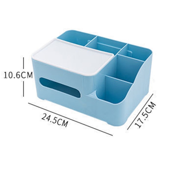 Hjemmekontor Opbevaringsbord Stationery Organizer Box blue 24.5*17.5*10.6cm