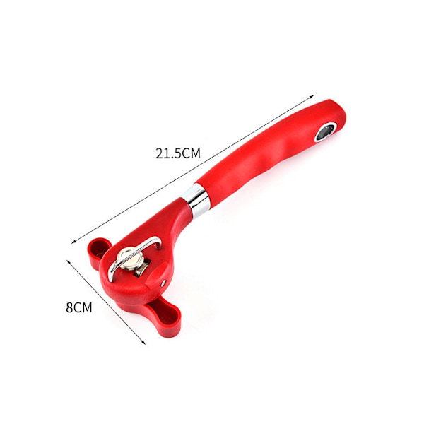 Håndholdt manuel dåseåbner i rustfrit stål red 22*4*6cm