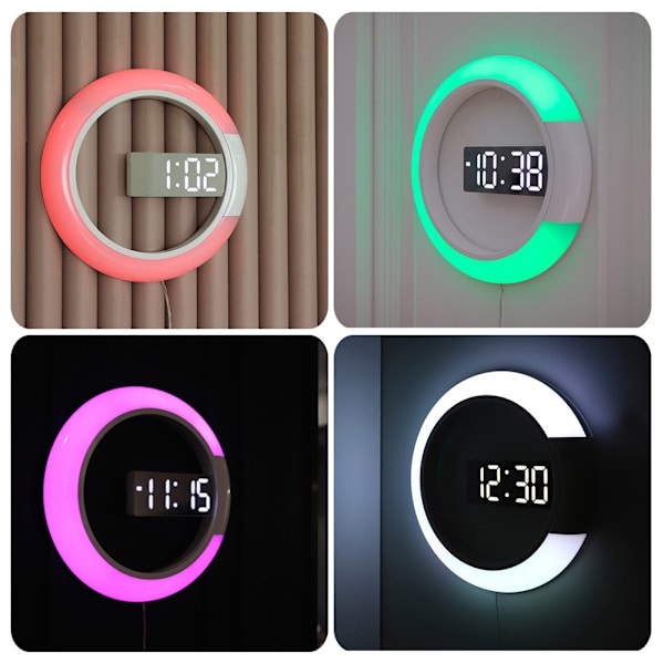 7Farvetemperatur Natlampe Digitalt vægur 7 colors