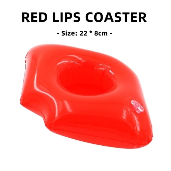 Vand Coasters Flydende oppustelig kopholder Svømmebassin Drikke Float Legetøj double cherry