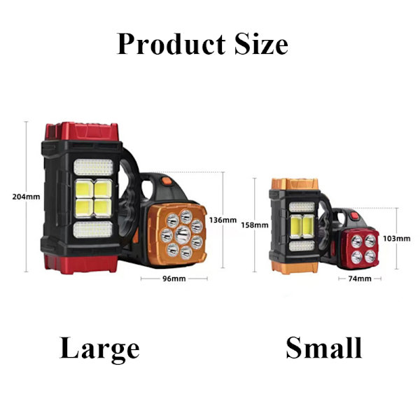 Ladattava LED-taskulamppu Zoomattava vedenpitävä taskulamppu orange large