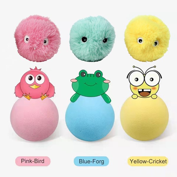 Interactive Ball Plysch Pipande Ball Pet Toy yellow elves