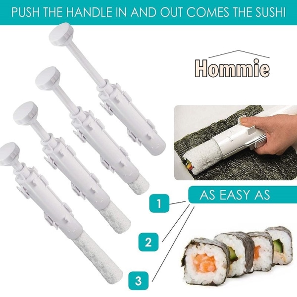 Risform Køkken Sushi Maskine Vegetabilsk Kød Roll Tool DIY Sushi Machine Køkkenværktøj white