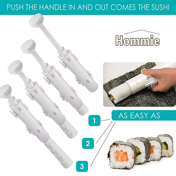 Risform Køkken Sushi Maskine Vegetabilsk Kød Roll Tool DIY Sushi Machine Køkkenværktøj white