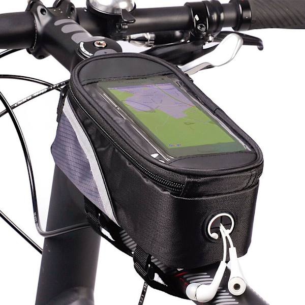 Cykelramme Top Tube Tasker Cykling Touch Phone Screen Taske red 19x10x7.5cm