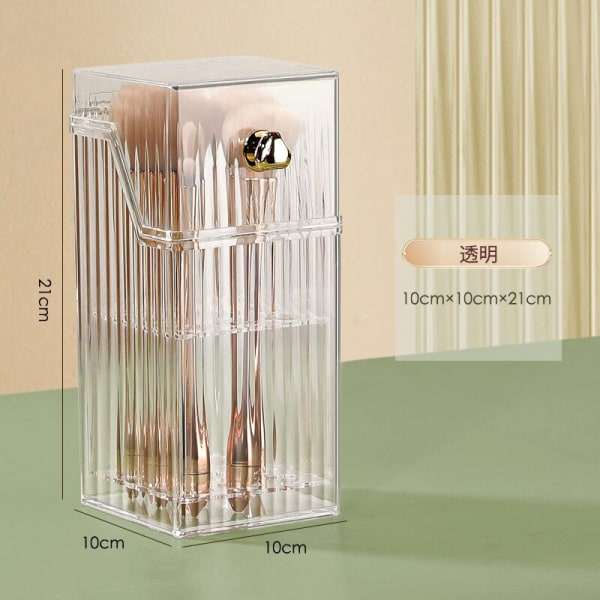 Mode sminkborstehållare förvaringsbox transparent