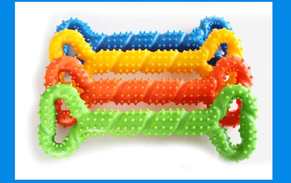 Pet Dog Chew Toys Pull Ring Bone Bite Resistant green 33*12cm