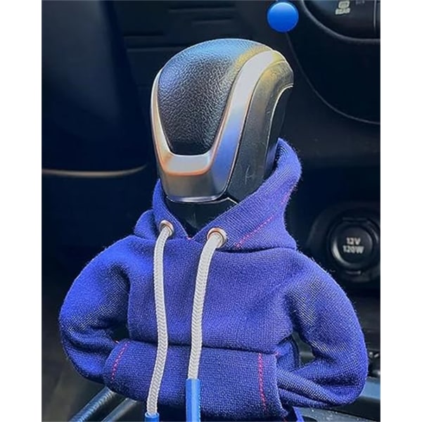 Hoodie Car Gear Shift Cover Mode Gearshift Hoodie Bil Gear Shift Knop Cover blue