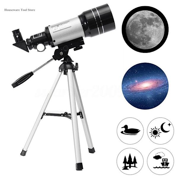 70 mm blænde monokulært HD 150X astronomisk teleskop Monocular set&phone holder