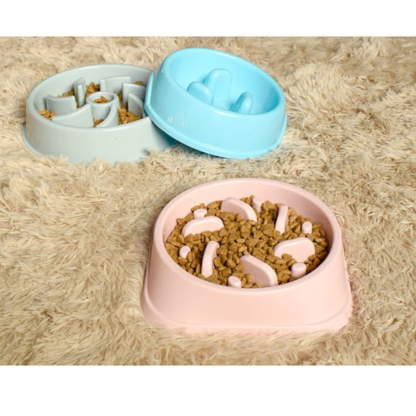 Anti-gulping Interactive Dog Bowl Slow Feeder green 19.3*18*4.5cm