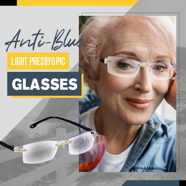 Unisex Ramlösa läsglasögon Anti Blue Light purple 350