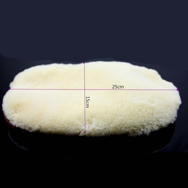 Car Styling Tykke Uld Bløde Bilvask Handsker Rengøringsbørste black+beige 21CM*14CM