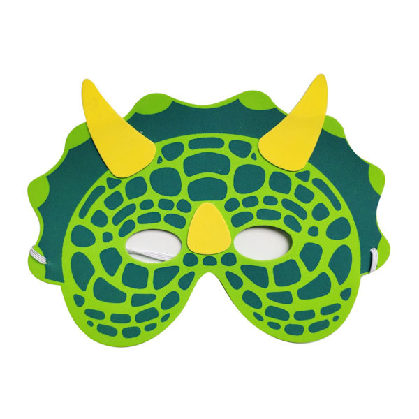Dinosaur Party Masks Elastisk EVA Filt Child Foam Dino Mask green