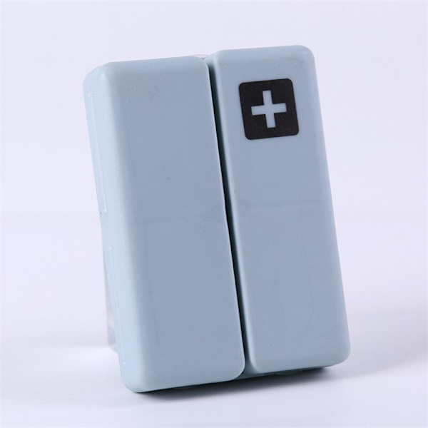 Vikbar resemedicinhållare Pill Box Case beige 7x2.5x10cm