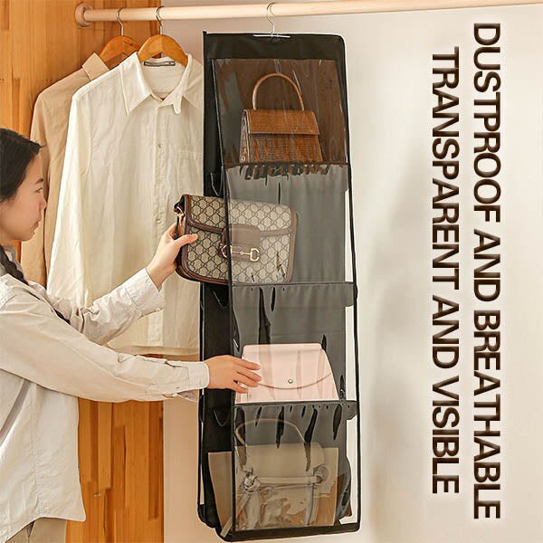 Garderob Garderob Transparent förvaringsväska Handväska förvaring gray 8grids