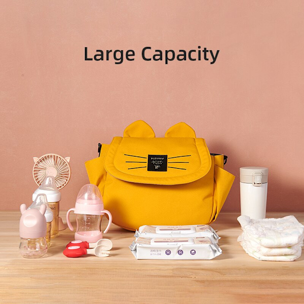 Stor kapacitet Mommy Travel Maternity Universal Barnvagnsväskor yellow 43*24*15cm