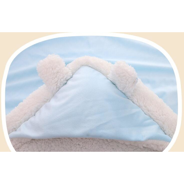Varm sammet baby sängkläder i set blue