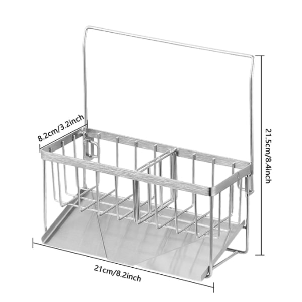 Diskbänk Organizer Caddy Diskbänk Caddy Svampborsthållare med avloppsbricka B