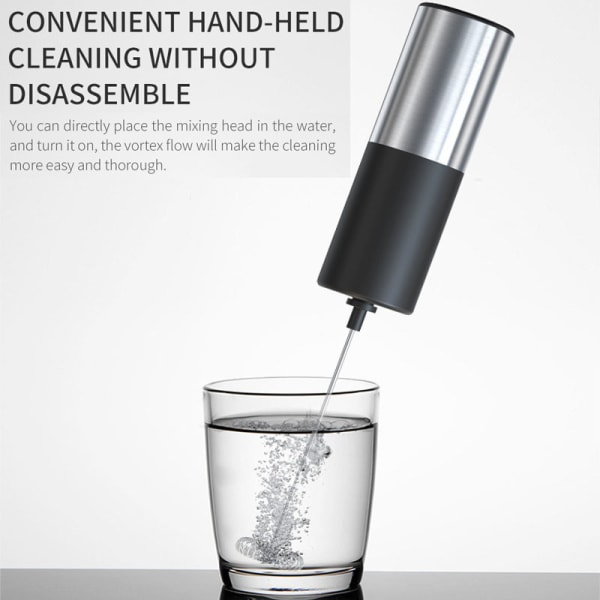 Mælkeskummer til kaffe Håndholdt Elektrisk black 35*214mm