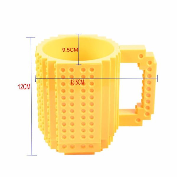 350 ml mjölkmugg kaffekopp kreativ byggsten pink 350ml