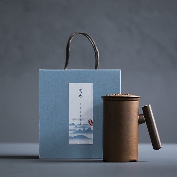 tekopp kaffe keramisk kopp blue 300 ml