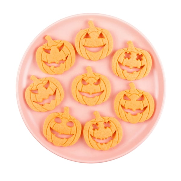 13 st Halloween Pumpa Kex Utskärare Kakstämplar Fondant Form Plast Kakformar Baktillbehör