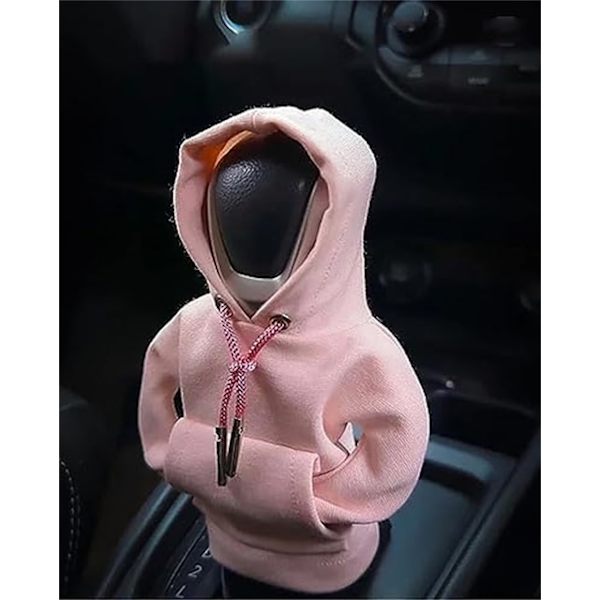 Hoodie Car Gear Shift Cover Mode Gearshift Hoodie Bil Gear Shift Knop Cover pink