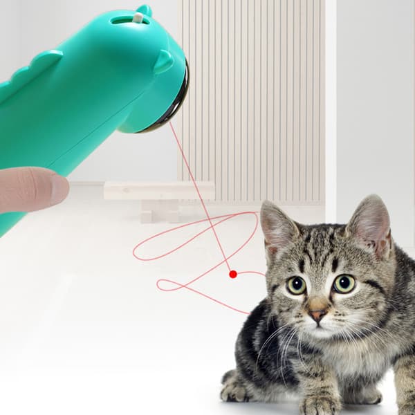 Interactive Smart Teasing Pet LED Laser Roliga Leksaker white 7x7x1 8cm
