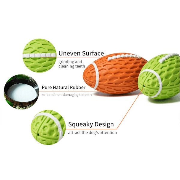 Pet Chew Legetøj Hundebidning Rengøring Knirkende Tyggelegetøj Interaktivt Hundelegetøj Orange L