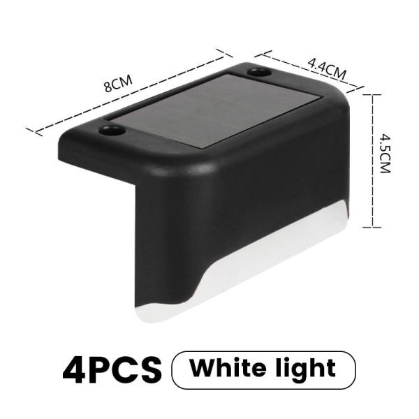 8/4 stk LED solar trappelampe udendørs vandtæt brown 8 PCS
