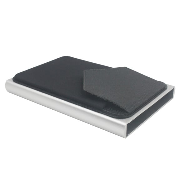 Pop-up tunn plånboksskydds-ID-hållare i aluminium silver