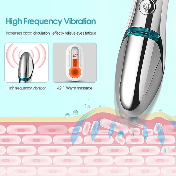Elektrisk Vibration Øjenlæber Ansigtsmassager Anti-rynkeældning white 28.5*31*114mm