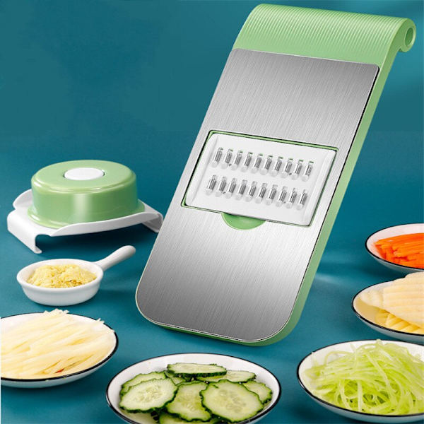 Multi Slicer Peeler Gulerod 7 i 1 køkken grøntsagsskæreværktøj blue 7pcs Set