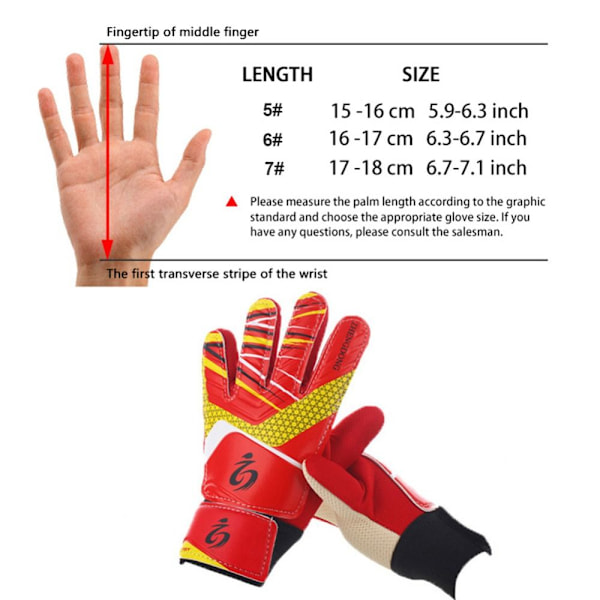 Barnfotbollshandskar i blått, storlek 5 red size 6