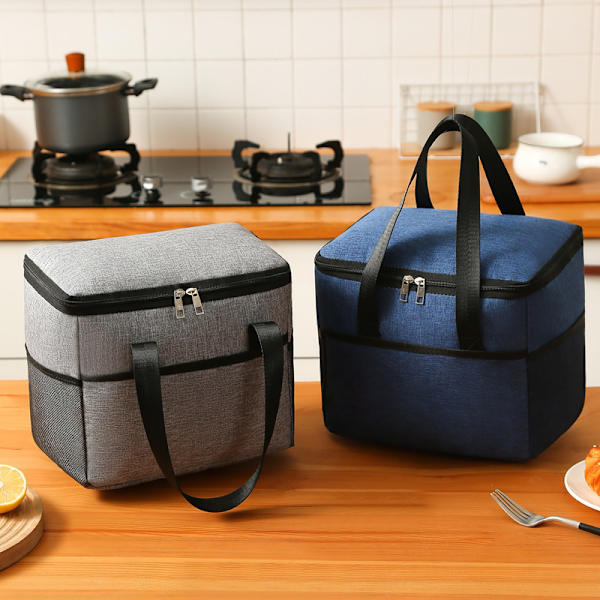 Vandtæt bærbar kationisk stor termisk isoleringspose gray 24*18*21CM