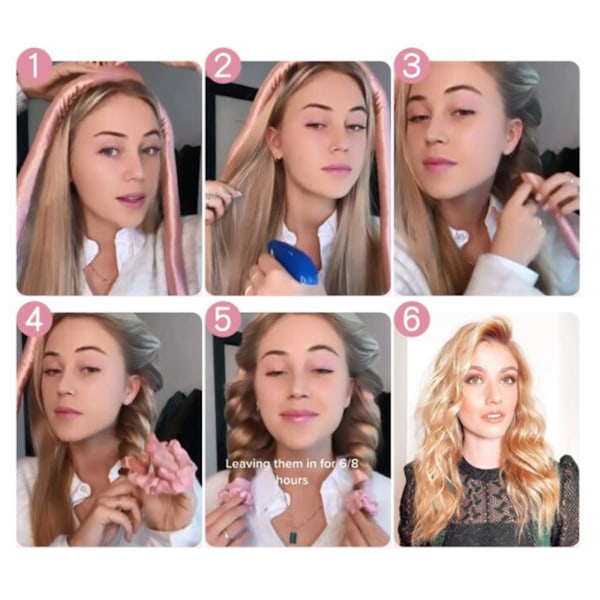 Curling Rod Lazy Curler Hair Curler Frisörverktyg champagne Hair curler (without hair clips)