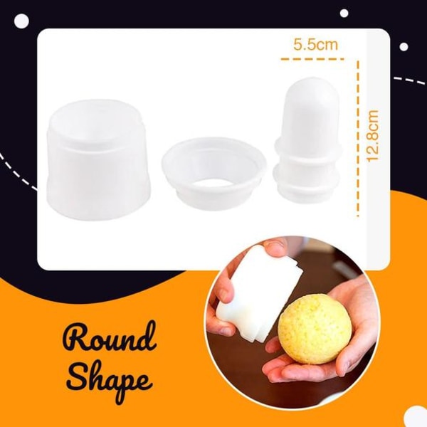 DIY Rice Ball Bento mould white pointed