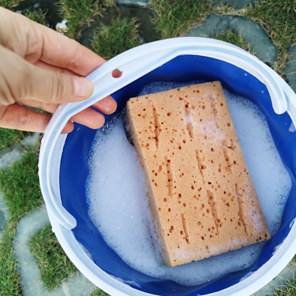 Taitettava ulkokäyttöinen muovikahvainen taitettava ämpäri blue 13L